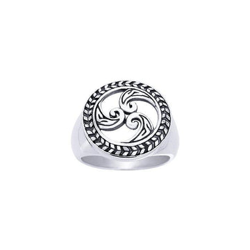 Celtic Maori Silver Ring TRI588 - Jewelry